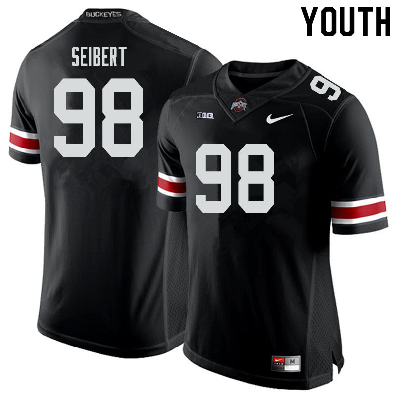 Youth #98 Jake Seibert Ohio State Buckeyes College Football Jerseys Sale-Black